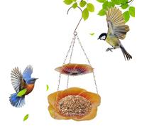 s para Cuervos para Exterior - Metálico con Forma de Flor Resistente a la Intemperie y Bandeja de Alimentación de Doble Capa - para Balcón | para Interior, Patio y Jardín, con Aves, Pinzones y Loros