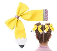 s para Niñas - Diseño De Lápiz Amarillo Con Clip Pequeño,Infantil De 10 Cm | Para Niños Y Niñas En Vacaciones, Festivales, Fiestas De Cumpleaños Y Estilismo De Cola De