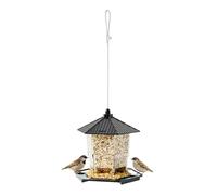 s para Pájaros para Exterior - Dispensador de Alimentos a Prueba de Ardillas Colgante | Grande para Aves con Bandeja de Posado,para Exterior Jardín Mascotas Vida Silvestre