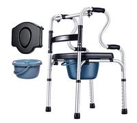 s para personas mayores, andador auxiliar de rehabilitación con inodoro extraíble, con ruedas y asiento, ayudas de movilidad con ruedas plegables para personas mayores discapacitadas Lofty Ambition