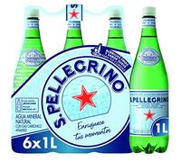 S.Pellegrino - Agua mineral natural con gas, 6 botellas, 1L