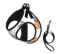 S Pet - Arnés tipo chaleco para perro, tamaño pequeño, bonito estampado de perro Shiba Inu, ajustable para viajes al aire libre y caminar