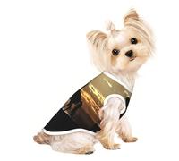 S Pet - Camiseta sin mangas transpirable - Camiseta ligera con estampado de The Sunset Stallion (1) para perros pequeños y medianos