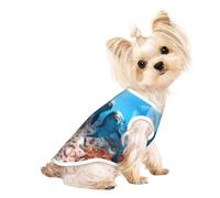 S Pet - Camiseta sin mangas transpirable - Camiseta sin mangas ligera y divertida con estampado de delfín mirando a ti para perros pequeños y medianos