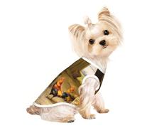 S Pet - Camiseta sin mangas transpirable para gatos y perros, camiseta sin mangas ligera con estampado de pollo y gallo con elástico