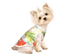 S Pet - Camiseta sin mangas transpirable para gatos y perros, camiseta sin mangas ligera con estampado de isla de Cuba con elástico