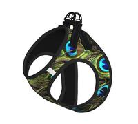 S Pet Leash Chaleco y arnés para perro, juego de correa con estampado de pavo real fresco de tamaño pequeño con hebilla, compañero canino para viajes al aire libre