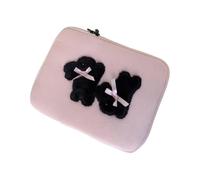 (S, Pink) Trendy Laptop Storage Bag for Daily Use Bowknot Rabbits Notebook Computer Sleeve Students Tablets Protective Case White S
