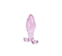S Pleasures Crystal Plugs Crystal ARIES es un plug de vidrio rosa transparente diseñado para la estimulación anal