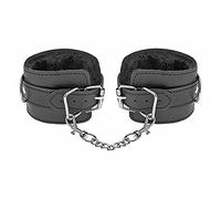 S Pleasures Lover.S Handcuffs - Plush Handcuffs Black 165 g