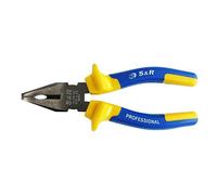 S&R Alicate Universal 180 mm x 38mm acero al Cr-V 2 - Alicates de corte con Mango de Goma ergonómico