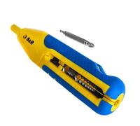 S&R Alicates pelacables para cable de Internet Sat TV 3 X 1,5 mm/bit Cut 4,0 mm, cable de baja tensión 8-13 mm Cable 10-20 AWG, SAT/RG6 & RG59 + Inserto de Tornillos