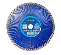 S&R Disco corte de Diamante230 para Hormigón Granito Piedra. Rueda Diamantada Turbo para Amoladora Angular