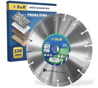 S&R Disco diamante 230 - Disco Tronzador Diamante Amoladora 230mm Hromigón Marmól Cerámica Granito Piedra Mampostería. Calidad Industrial