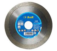 S&R Disco Tronzador Diamante 125 mm Gres Porcelánico, Azulejos, Granito Corte Contínuo Profesional