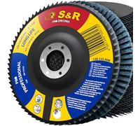 S&R Discos de Láminas 125mm Grano 80. Discos de Lija Metal, Acero Inox, | Madera Abrasivos para Amoladora
