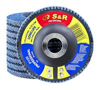 S&R Discos de Láminas Abrasivos Amoladora 115mm Grano 120 Discos de Lija