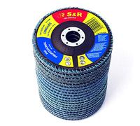 S&R Juego 20 Discos de Láminas 125mm Grano P40-P60-P80-P120. Disco de Lija