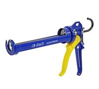 S&R Pistola de Cartuchos Silicona Profesional para Cartuchos de hasta 310 ml. Marco giratorio de acero. Relación de empuje 18:1 - Calidad Profesional. Suave y Resistente.