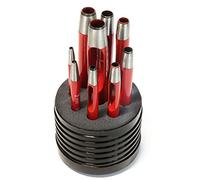 S&R Sacabocados de Golpe en Acero/MADE IN GERMANY/Juego de 9 Punzones de perforación para cuero de 2-10 mm