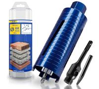 S&R Sierra Corona Perforadora para Hormigón 68 mm. Broca diamante hormigón 68 SDS-plus. Corona diamantada M22 Professional con Adaptador SDS Plus