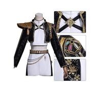 (S,Rumi Without Wig)KPop Demon Hunters Rumi Cosplay Costume Set Halloween Party Fancy Dress for Womens Black _b A