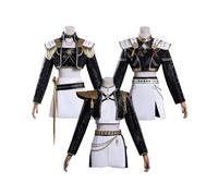 (S,Rumi Without Wig)New KPop Demon Hunters Cosplay Costume Set Rumi Mira Zoey Halloween Party Fancy Dress for Womens Black _b A
