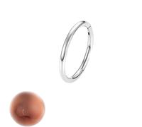 S & S PRODUCTS Aro de nariz pequeño de plata, aro multiusos para suptum, anillo de labio, 8mm, Plata de ley, Sin piedras preciosas