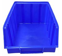 S&S-Shop 15 cajas apilables azul tamaño 4 | de plástico | con bandeja para cartuchos, cajas de almacenamiento, caja de tornillos, cajas de almacenamiento, caja de clasificación,