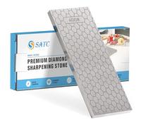 S SATC Piedra de afilar de diamante de grano de 2 lados 400/1000, piedra de afilar de diamante de 8 pulgadas, blanco