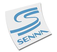 S SENNA AYRTON VINILO PEGATINA VINYL STICKER DECAL AUFKLEBER AUTOCOLLANT ADESIVI CORTE (Azul Hielo)