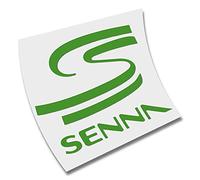 S SENNA AYRTON VINILO PEGATINA VINYL STICKER DECAL AUFKLEBER AUTOCOLLANT ADESIVI CORTE (Verde Asturias)