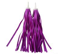 s Serpentinas para manubrio de bicicleta, flecos coloridos para bicicleta de equilibrio y scooter, borlas de viento de plástico para niñas y niños, decoraciones de barra fáciles de instalar (morado)