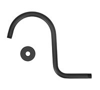 S Shaped Gooseneck Shower Arm | 1/2 Inch NPT Stainless Steel Extension Arm | Shower Head Arm for Bathroom/Home/Wall Mount | Easy Install, No Tools Needed (233 Black)
