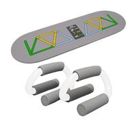 S-Shaped Pushup Handles, Strength Train Pushup Stand, 7.25x4.86x11.35 inches Professional Home Gym System with Non-Slip Mat for Floor Workouts and Fitness Training