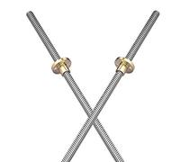 S SIENOC 1000mm 3D Impresora 8mm Rodamiento Acero T8 Tornillo de plomo trapezoidal Varilla Barra lineal + Tuerca de latón (Typ-1, 2Set, 1000mm)