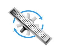 S SIENOC Desagüe de Ducha 100cm 360°de Acero Inoxidable 50cm Extremadamente Plano- Rejilla de Ducha de desagüe de Suelo de baño de Acero Inoxidable baño Largo Invisible - diseño Moderno líneas