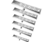 S SIENOC Desagüe de ducha de acero inoxidable 60CM extremadamente plano- Rejilla de ducha de desagüe de suelo de baño de acero inoxidable baño largo invisible - diseño moderno líneas