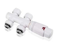 S SIENOC H-Válvula conjunto de conexión Cromada conexión central/válvulas del radiador termostato para radiadores de baño con sistema de dos tubos conexión central del radiador