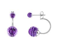S Sparkle Round Austria Crystal Stud Earrings Pure Handmade Women Earring Pretty Fine Jewelry Gift