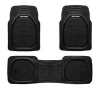 S SUMEX Alfombra de Goma Universal Sand 3 Piezas 2 Delanteras y 1 Trasera, SUV, Furgonetas, Coches Alfombrillas de Protección para Todo Tipo de Clima de Alta Resistencia Color Negro