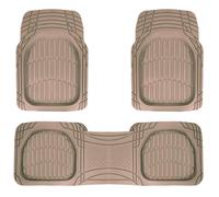 S SUMEX Alfombra de Goma Universal Sand 3 Piezas 2 Delanteras y 1 Trasera, SUV, Furgonetas, Coches Alfombrillas de Protección para Todo Tipo de Clima de Alta Resistencia Color Beige