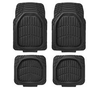 S SUMEX Alfombra de Goma Universal Sand 4 Piezas 2 Delanteras y 2 Traseras, SUV, Furgonetas, Coches Alfombrillas de Protección para Todo Tipo de Clima de Alta Resistencia Color Negro