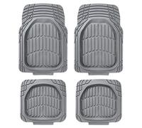 S SUMEX Alfombra de Goma Universal Sand 4 Piezas 2 Delanteras y 2 Traseras, SUV, Furgonetas, Coches Alfombrillas de Protección para Todo Tipo de Clima de Alta Resistencia Color Gris