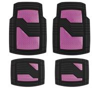 S SUMEX Alfombrillas de Goma Universales para Coche Alfombras Antideslizante Alfombrillas Automóvil Recortables Delanteras 70 x 50 cm Traseras 40 x 47,50 cm Color Rosa Metalizado