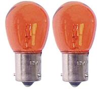 S SUMEX Bombillas P21W BA15S Ámbar 12V 21W Pack 2 Lámparas 1 Polo para Intermitente, Señalización y Luz Coche