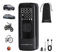 S SUMEX Compresor de Aire Portátil 160 PSI Inflador de Neumáticos 10,3 BAR 7500mAh Pantalla LCD Digital Linterna Led USB Recargable Coche Moto Bicicletas