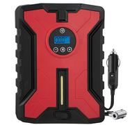 S SUMEX Compresor de Aire Portatil Digital 12V 10 Bar 150 PSI Inflador Ruedas Coche Moto Bicicleta Luz Led con Indicador de Presión Color Rojo