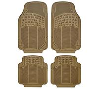 S SUMEX Conti10 Alfombra Goma Universal Continental 4 Piezas 2 Delanteras y 2 Traseras, SUV, Furgonetas, Coches Alfombrillas de Protección para Todo Tipo de Clima de Alta Resistencia Color Beige