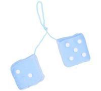 S SUMEX Dados Azules Puntos Blancos para Retrovisor Decorativos Estilo Retro y Divertido Color Blanco 7X7 cm